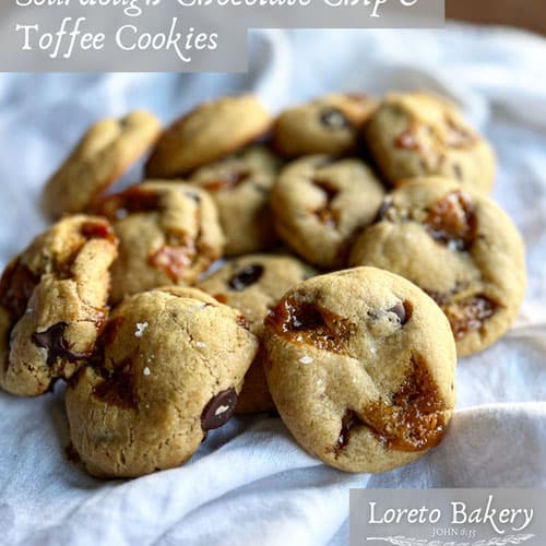 Organic Sourdough Chocolate Chip & Toffee Cookies