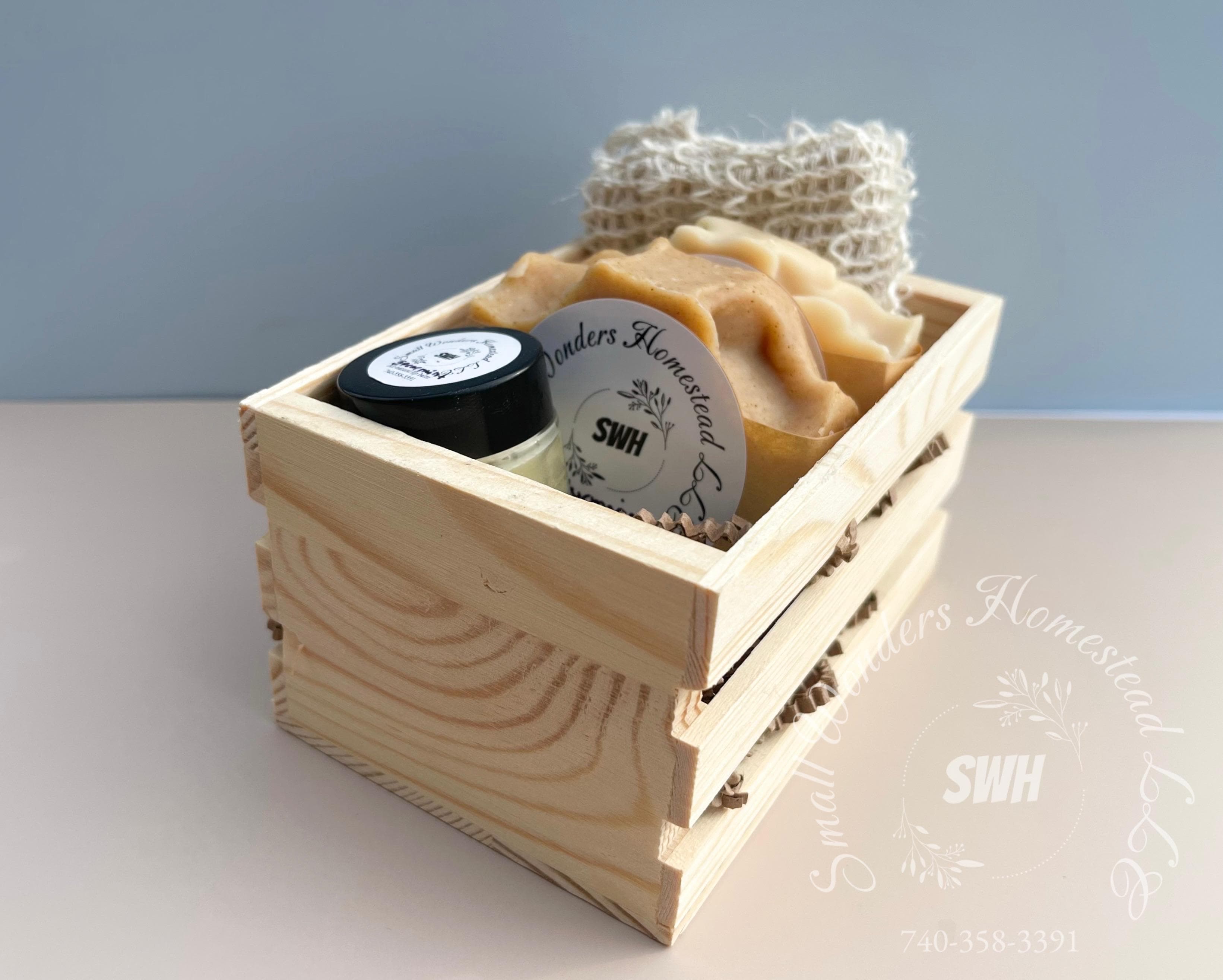 Basket of Goat Milk Soaps & Lip Balm
